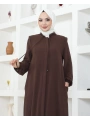 Salaş Kesim Aerobin Kumaş Ferace / Acı Kahve - F137