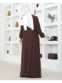 Salaş Kesim Aerobin Kumaş Ferace / Acı Kahve - F137