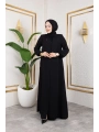 Salaş Kesim Tesettür Ferace - Siyah