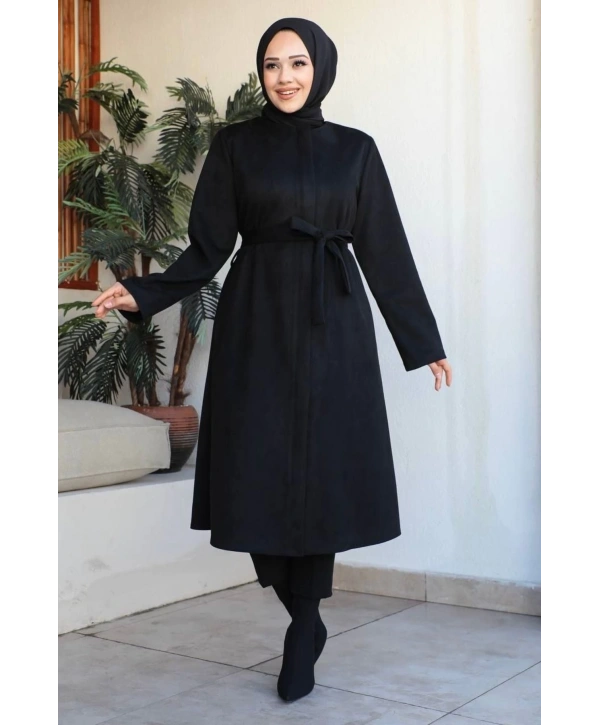 Kuşaklı SÜET Kumaş Kap