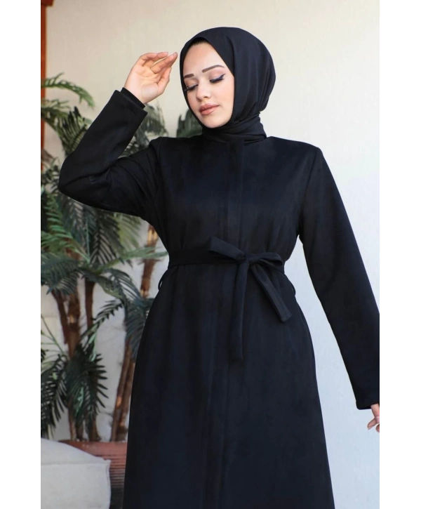 Kuşaklı SÜET Kumaş Kap