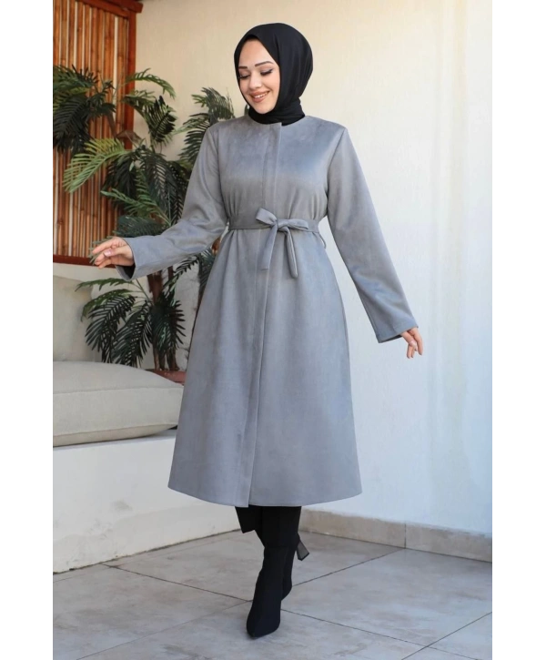 Kuşaklı SÜET Kumaş Kap