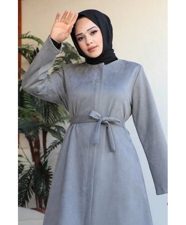 Kuşaklı SÜET Kumaş Kap