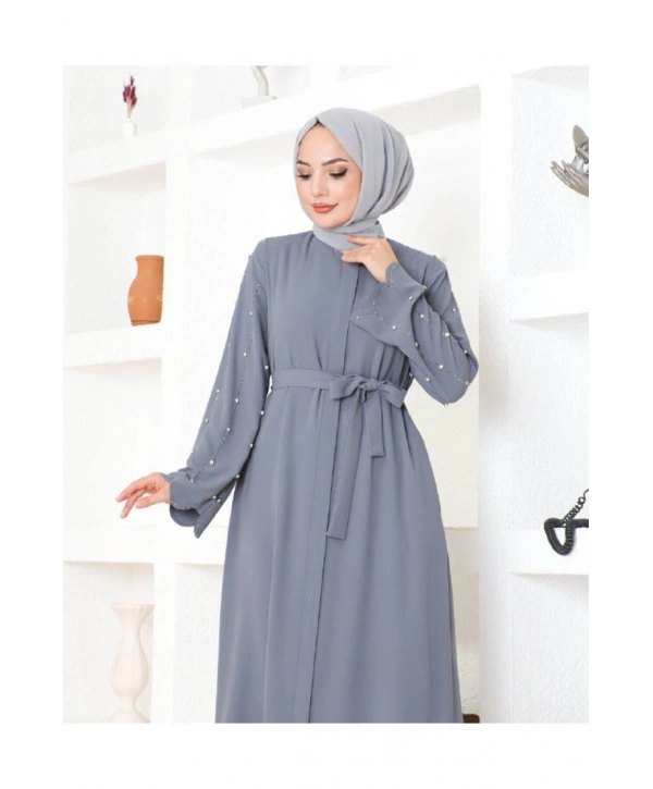 Kolları Taş Detaylı Ferace