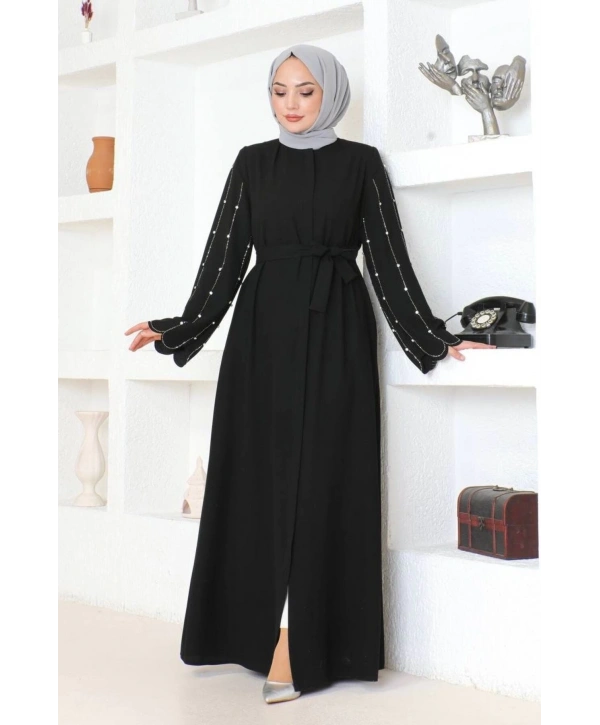 Kolları Taş Detaylı Ferace