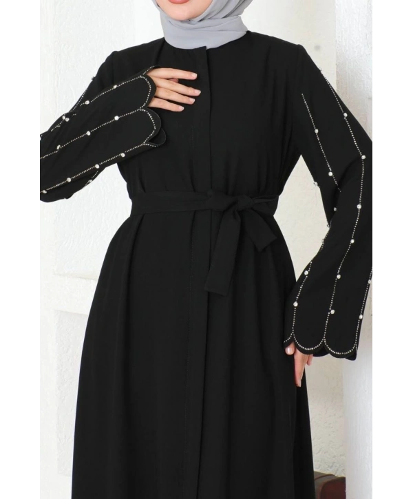 Kolları Taş Detaylı Ferace