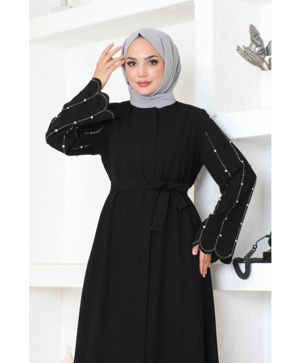 Kolları Taş Detaylı Ferace