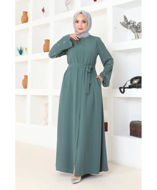 Kolları Taş Detaylı Ferace