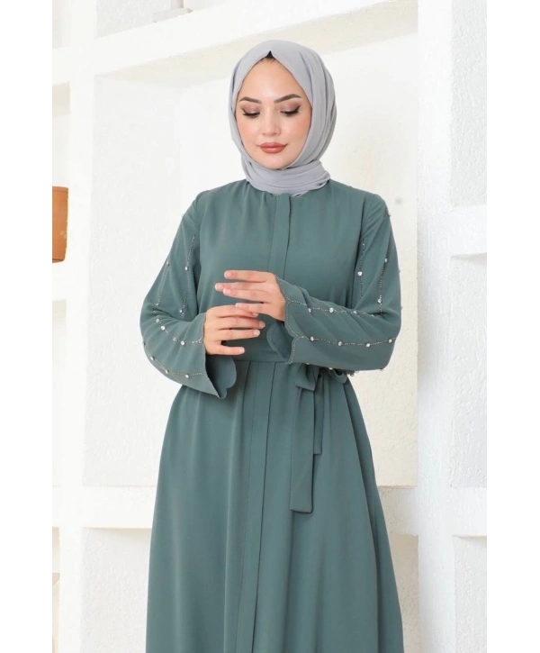 Kolları Taş Detaylı Ferace