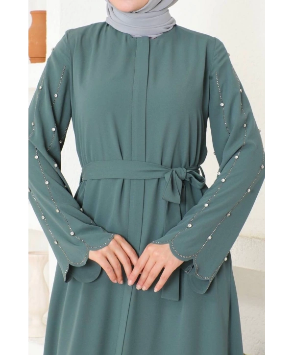 Kolları Taş Detaylı Ferace