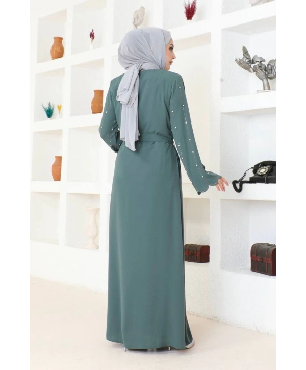 Kolları Taş Detaylı Ferace