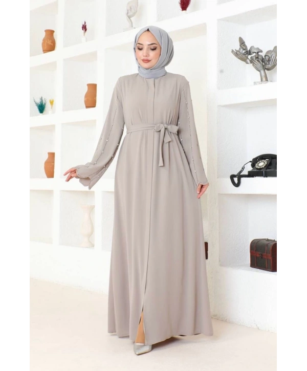 Kolları Taş Detaylı Ferace