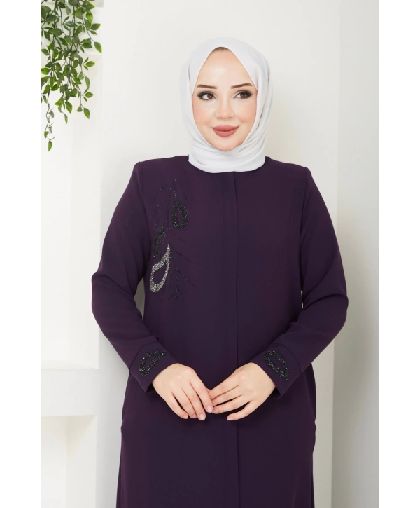 Ön Ve Bilek Taş Detaylı Ferace