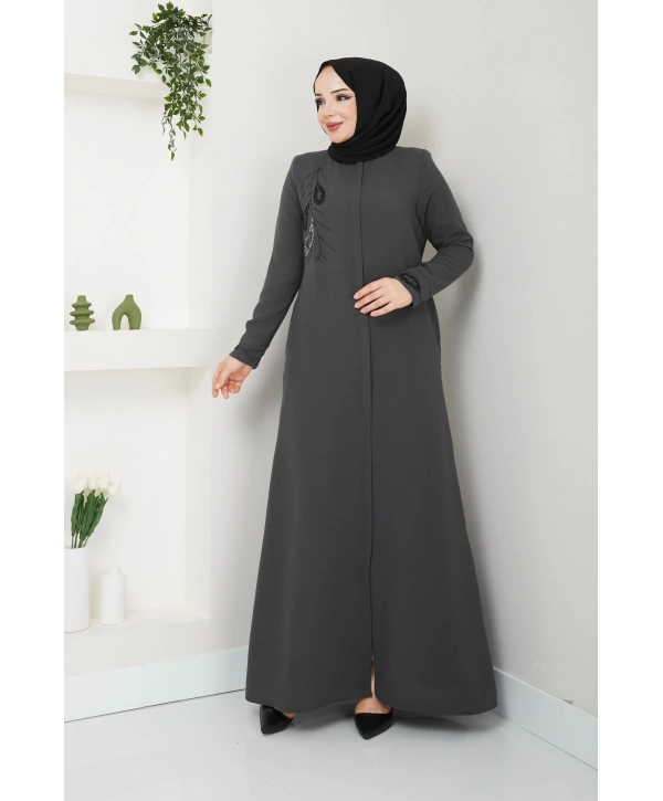 Ön Ve Bilek Taş Detaylı Ferace