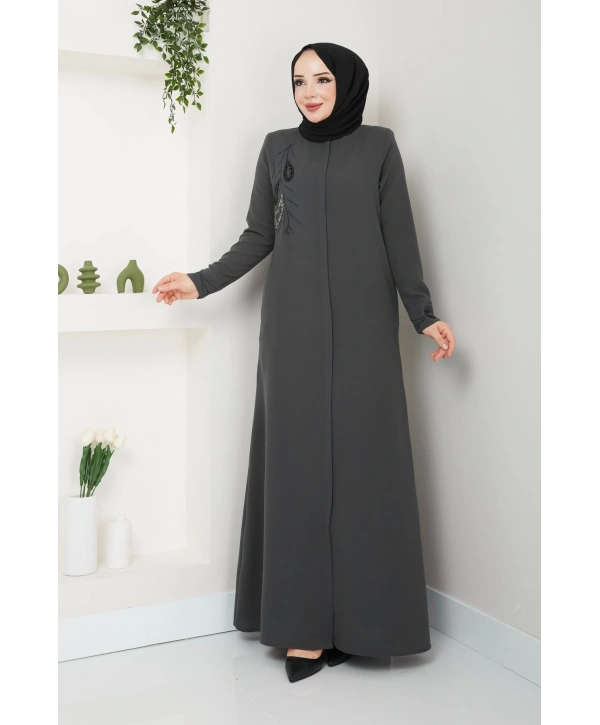 Ön Ve Bilek Taş Detaylı Ferace