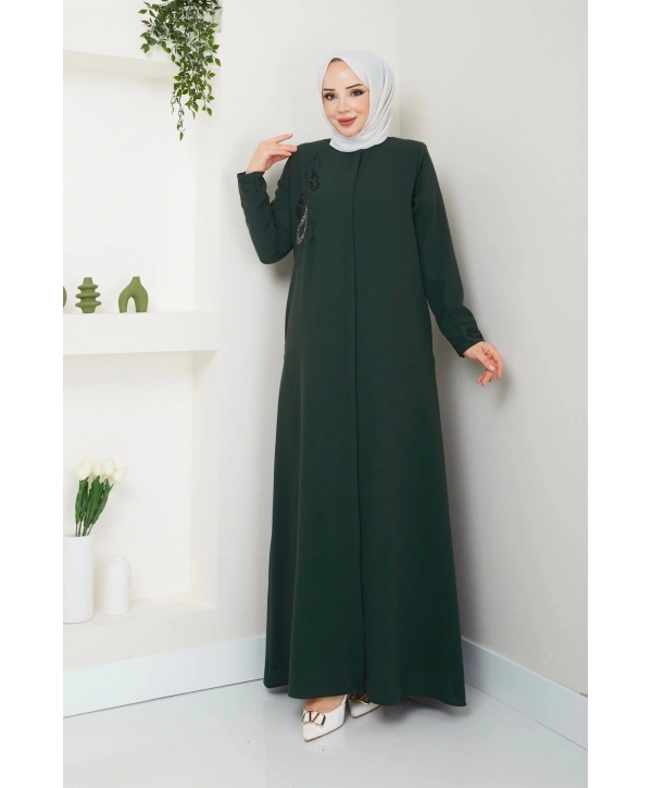 Ön Ve Bilek Taş Detaylı Ferace