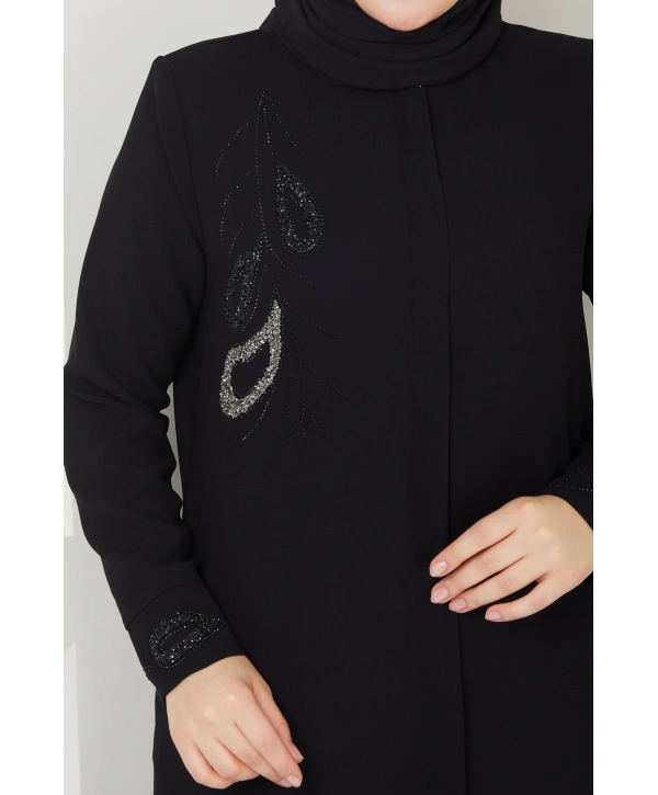 Ön Ve Bilek Taş Detaylı Ferace