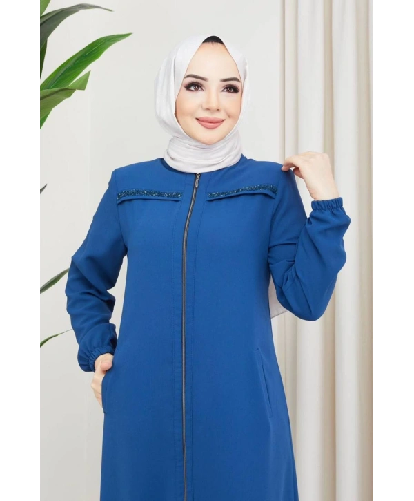 Göğüs Taş Detaylı Ferace