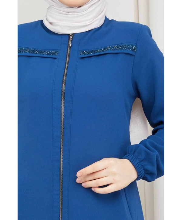 Göğüs Taş Detaylı Ferace