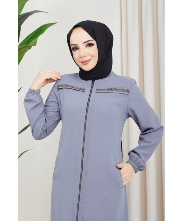 Göğüs Taş Detaylı Ferace