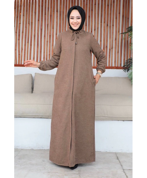 Şönil Kumaş Kışlık Comfort Ferace / Vizon - F0501