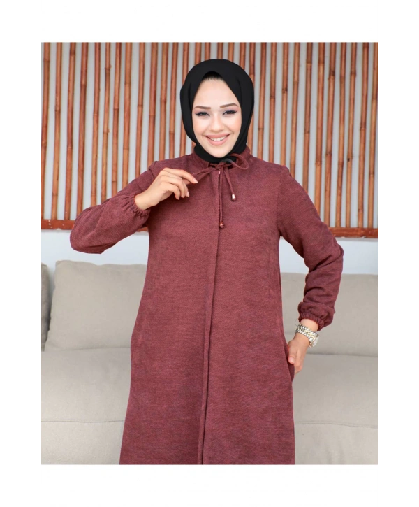 Şönil Kumaş Kışlık Comfort Ferace / Kiremit - F0501