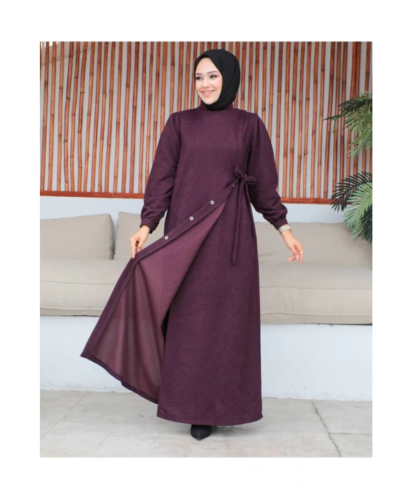 Bağlamalı çıt çıt Detaylı ferace , Mürdüm