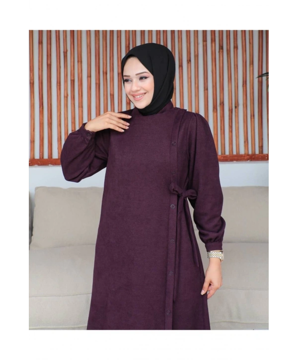 Bağlamalı çıt çıt Detaylı ferace , Mürdüm