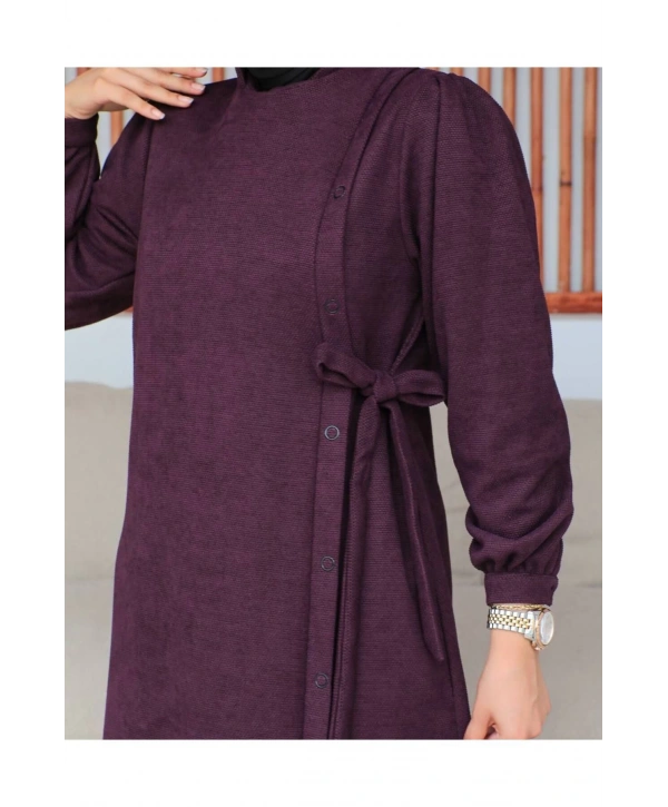 Bağlamalı çıt çıt Detaylı ferace , Mürdüm