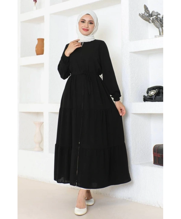 Çocuk Ferace Medine İpeği - Siyah