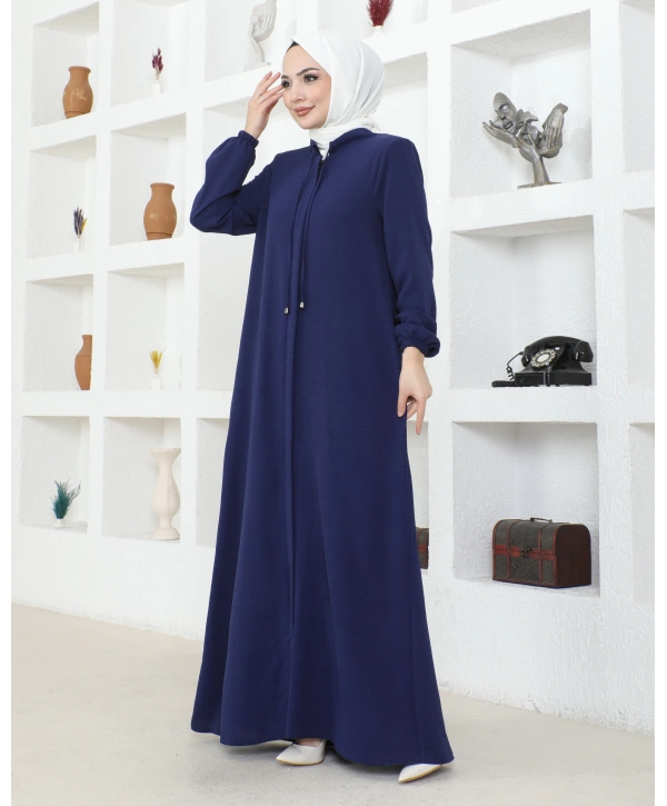 Salaş Kesim Aerobin Kumaş Ferace / Lacivert - F137