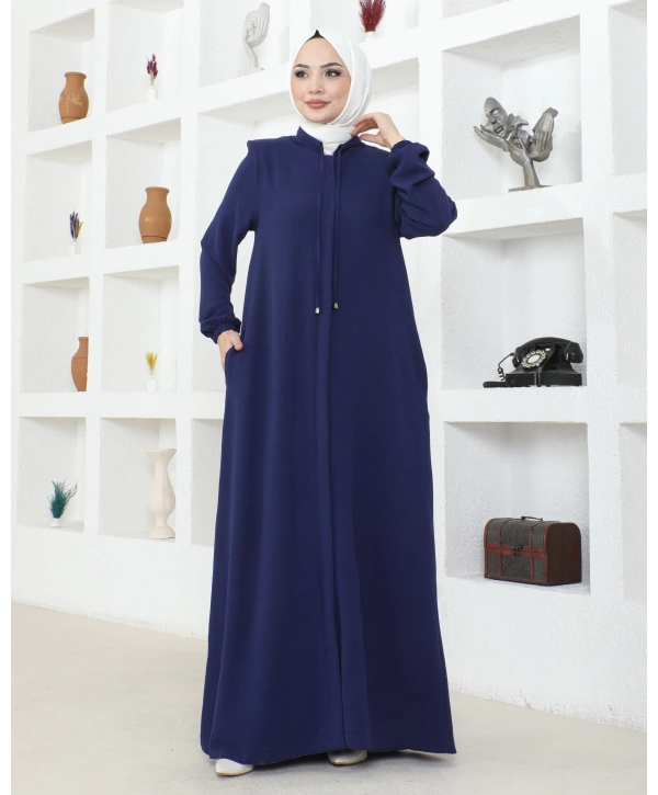 Salaş Kesim Aerobin Kumaş Ferace / Lacivert - F137