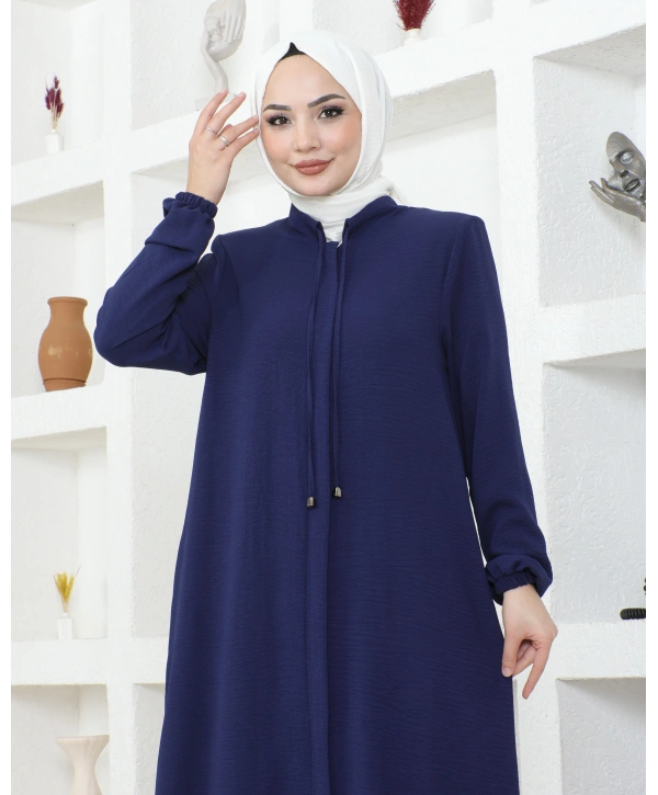 Salaş Kesim Aerobin Kumaş Ferace / Lacivert - F137