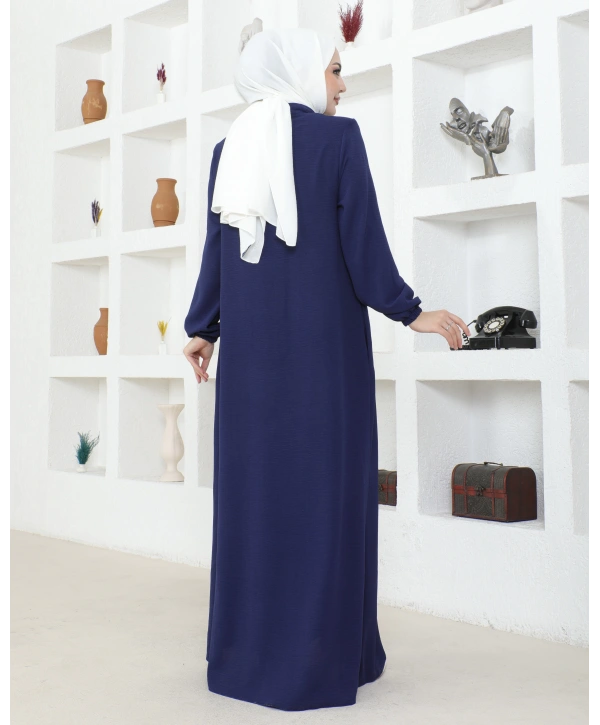 Salaş Kesim Aerobin Kumaş Ferace / Lacivert - F137