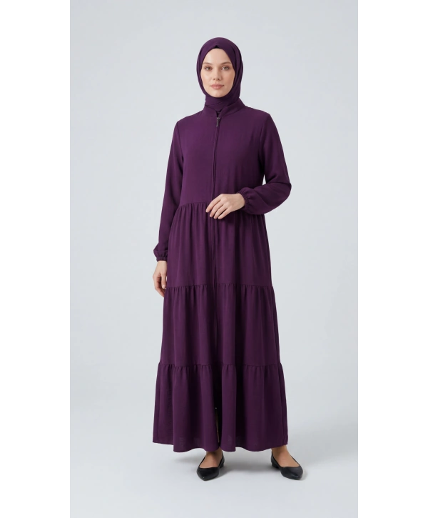 Kat Katlı Ferace - Mürdüm / F0147
