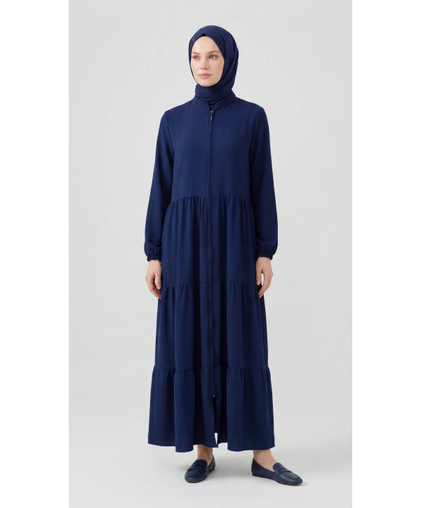 Kat Katlı Ferace - Lacivert / F0147