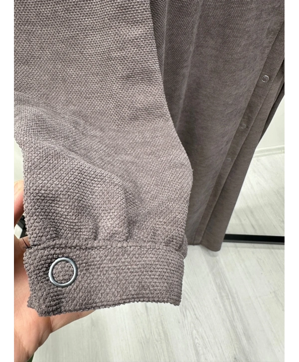 Bağlamalı ÇıtÇıt Detaylı Şönil Ferace - Somon