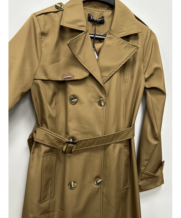 Bondit Astarlı Kadın Trençkot