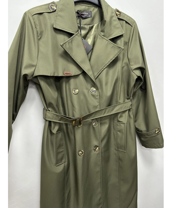 Bondit Astarlı Kadın Trençkot