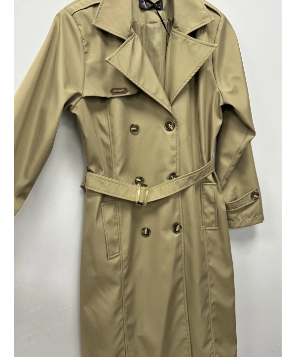 Bondit Astarlı Kadın Trençkot