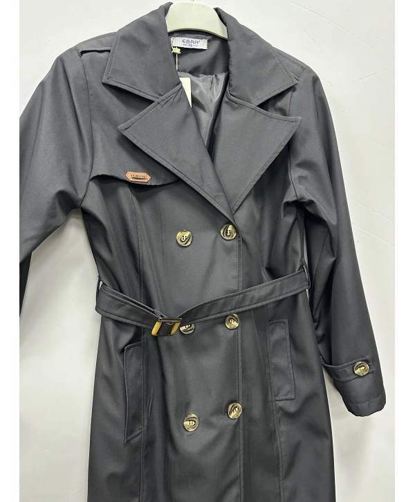 Bondit Astarlı Kadın Trençkot