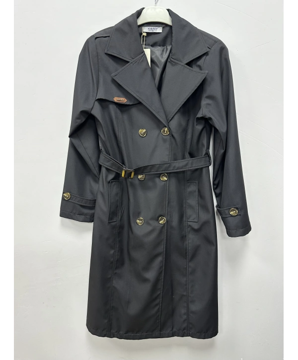 Bondit Astarlı Kadın Trençkot