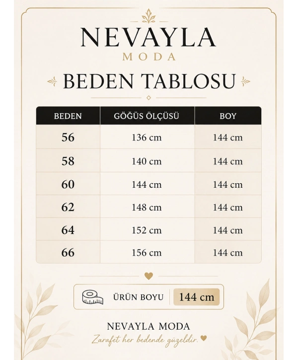 Büyük Beden Medine İpeği Ferace - Siyah / F0149