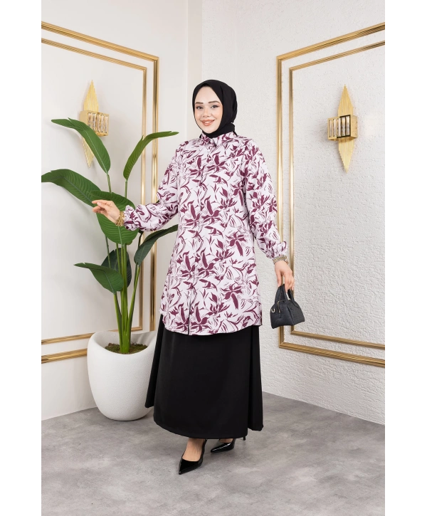 Etekli İkili Takım - Bordo / T0106