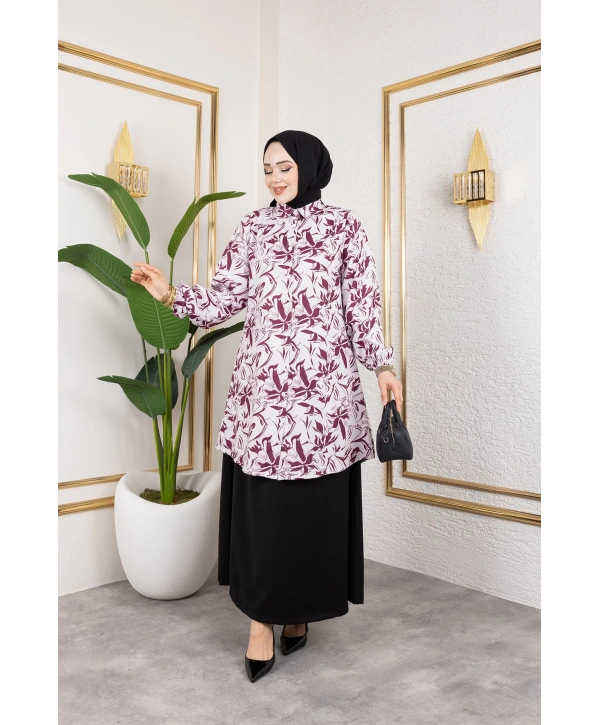 Etekli İkili Takım - Bordo / T0106