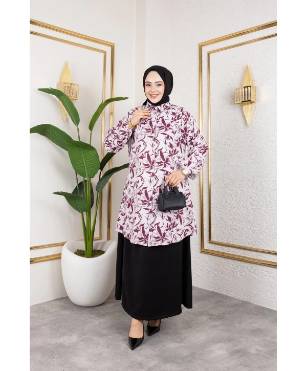 Etekli İkili Takım - Bordo / T0106