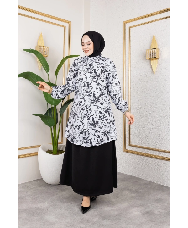 Etekli İkili Takım - Siyah / T0106