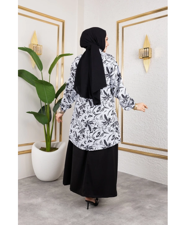 Etekli İkili Takım - Siyah / T0106