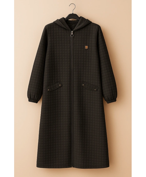 Mevsimlik Tam Boy Kadın Kapitone Mont