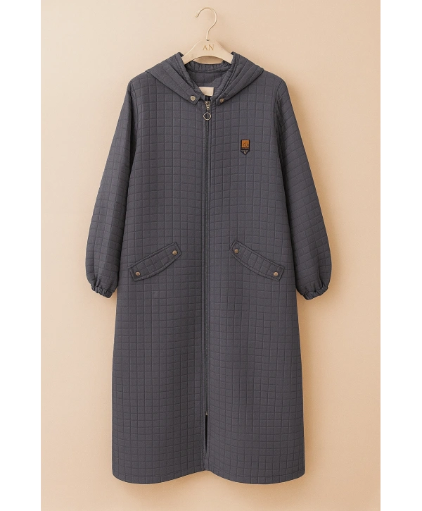 Mevsimlik Tam Boy Kadın Kapitone Mont